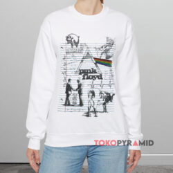 Vintage Pink Floyd Sketch Shirt 3 Vintage Pink Floyd Sketch White Sweatshirt
