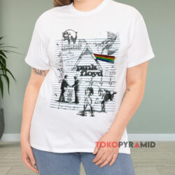 Vintage Pink Floyd Sketch White T shirt