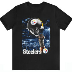 Vintage Pittsburgh Steelers Lightning Helmet T shirt