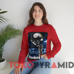 Vintage Pittsburgh Steelers Lightning Helmet T shirt Red Sweatshirt