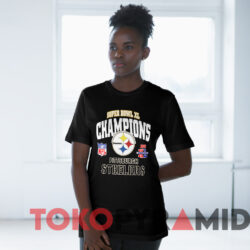 Vintage Pittsburgh Steelers Super Bowl Xl Champions T shirt Black T shirt