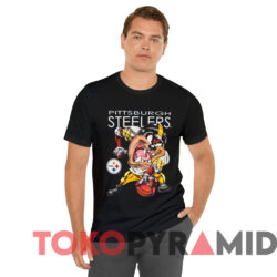 Vintage Pittsburgh Steelers Taz Looney Tunes T-Shirt 4 Vintage Pittsburgh Steelers Taz Looney Tunes T shirt Black T shirt