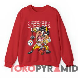 Vintage Pittsburgh Steelers Taz Looney Tunes T-Shirt 2 Vintage Pittsburgh Steelers Taz Looney Tunes T shirt Red Sweatshirt