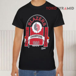 Vintage Portland Trail Blazers 1990 Western Conference Champions Black T shirt
