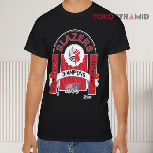 Vintage Portland Trail Blazers 1990 Western Conference Champions Black T shirt