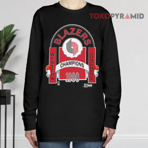 Vintage Portland Trail Blazers 1990 Western Conference Champions Long sleeved