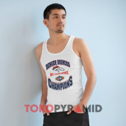 Vintage Power Pro Denver Broncos Bowl Xxxii White Tank Top