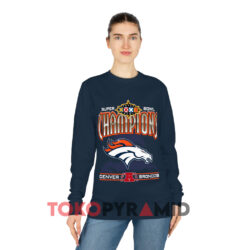 Vintage Pro Player Bowl XXXII Denver Broncos Shirt 4 Vintage Pro Player Bowl Xxxii Denver Broncos Navy Long sleeved
