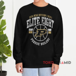 Vintage Purdue Boilers 2024 Elite Eight Shirt 4 Vintage Purdue Boilers 2024 Elite Eight Black Long sleeved