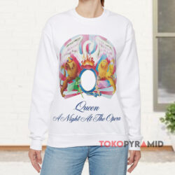 Vintage Queen A Night At The Opera Freddie Mercury Shirt 3 Vintage Queen A Night At The Opera Freddie Mercury White Sweatshirt