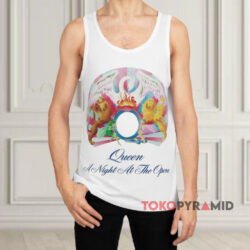 Vintage Queen A Night At The Opera Freddie Mercury Shirt 2 Vintage Queen A Night At The Opera Freddie Mercury White Tank Top