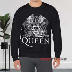 Vintage Queen Band Royal Crest Logo Shirt 3 Vintage Queen Band Royal Crest Logo Black Sweatshirt