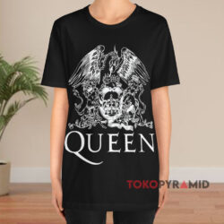 Vintage Queen Band Royal Crest Logo Black T shirt