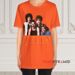 Vintage Queen Bootleg Radio Ga Ga Shirt 3 Vintage Queen Bootleg Radio Ga Ga Orange T shirt