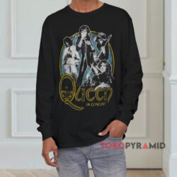 Vintage Queen In Concert Shirt 4 Vintage Queen In Concert Black Long sleeved