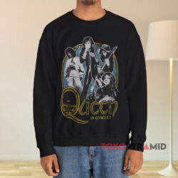 Vintage Queen In Concert Shirt 3 Vintage Queen In Concert Black Sweatshirt