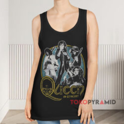 Vintage Queen In Concert Shirt 2 Vintage Queen In Concert Black Tank Top
