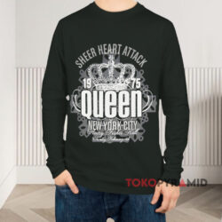 Vintage Queen Sheer Heart Attack New York Shirt 4 Vintage Queen Sheer Heart Attack New York Black Long sleeved