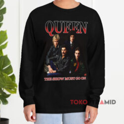 Vintage Queen The Show Must Go On Shirt 4 Vintage Queen The Show Must Go On Black Long sleeved