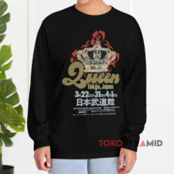 Vintage Queen Tokyo Japan Crown Shirt 4 Vintage Queen Tokyo Japan Crown Black Long sleeved