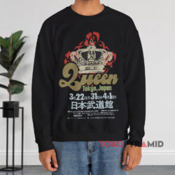 Vintage Queen Tokyo Japan Crown Shirt 3 Vintage Queen Tokyo Japan Crown Black Sweatshirt