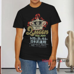 Vintage Queen Tokyo Japan Crown Black T shirt