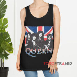 Vintage Queen Union Jack Shirt 2 Vintage Queen Union Jack Black Tank Top