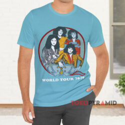 Vintage Queen World Tour 78-79 Shirt 4 Vintage Queen World Tour 78 79 Blue T shirt