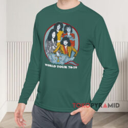 Vintage Queen World Tour 78-79 Shirt 3 Vintage Queen World Tour 78 79 Green Long sleeved