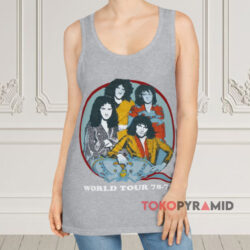 Vintage Queen World Tour 78-79 Shirt 2 Vintage Queen World Tour 78 79 Grey Tank Top