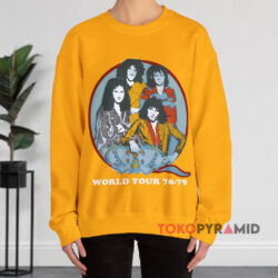 Vintage Queen World Tour 78 79 Yellow Sweatshirt