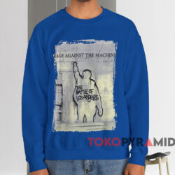 Vintage Rage Against the Machine The Battle Of Los Angeles T-shirt 3 Vintage Rage Against The Machine The Battle Of Los Angeles T shirt Blue Sweatshirt