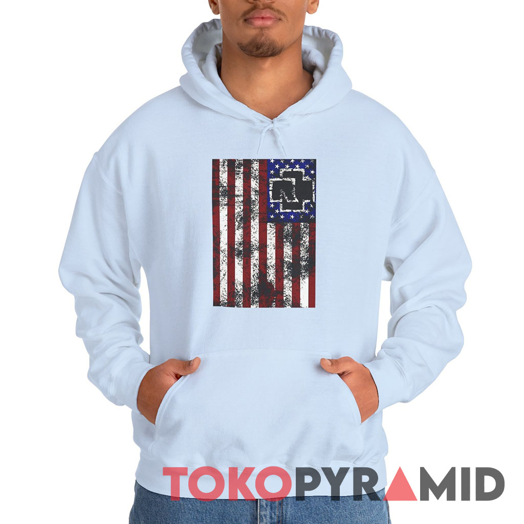 Vintage Rammstein America Flag Hoodie Vintage Rammstein America Flag Hoodie