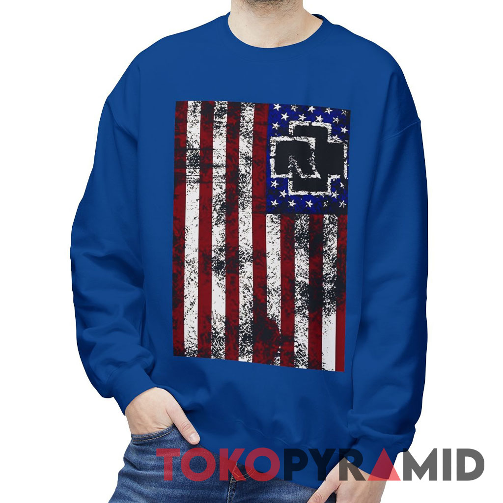 Vintage Rammstein America Flag Sweatshirt Vintage Rammstein America Flag Sweatshirt