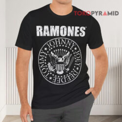 Vintage Ramones Presidential Seal Band Logo Black T shirt