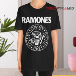 Vintage Ramones Presidential Seal Logo Black T shirt