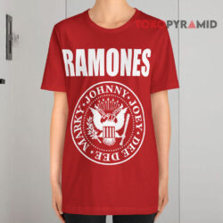 Vintage Ramones Punk Presidential Seal Band Red T shirt