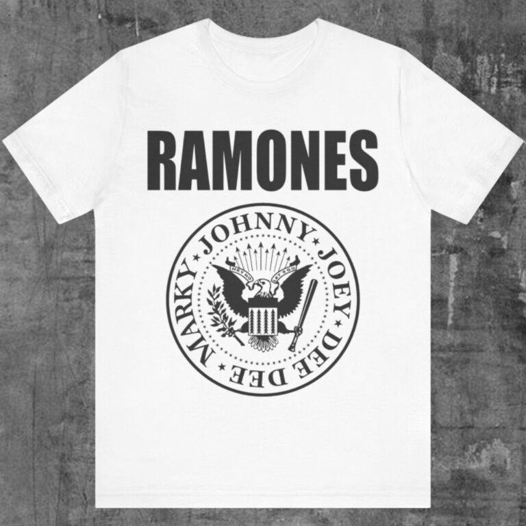 Ramones T Shirt Seal Band Logo Nuovo Ufficiale da Donna Skinny Fit Nero Size XS