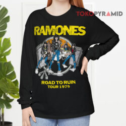 Vintage Ramones Road To Ruin Tour 1979 Shirt 2-sided 3 Vintage Ramones Road To Ruin Tour 1979 Long sleeved Front