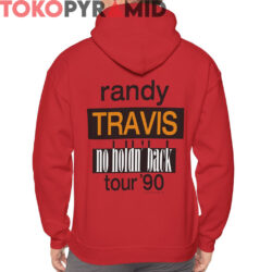 Vintage Randy Travis No Holding Back Tour 90 Shirt 2 sided