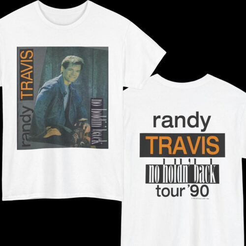 Vintage Randy Travis No Holding Back Tour 90 Shirt 2 sided