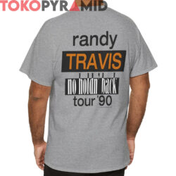 Vintage Randy Travis No Holding Back Tour 90 Shirt 2 sided
