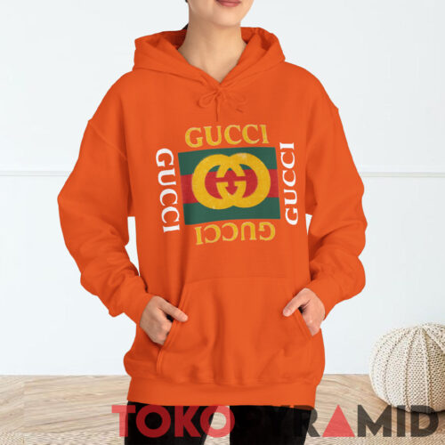 Vintage Rare Bootleg Gucci Logo Shirt Hoodie