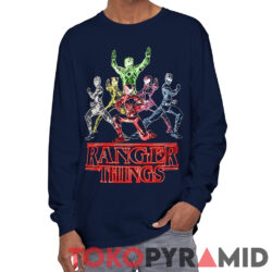 Vintage Rare Mighty Morphin Power Rangers Things Shirt Long Sleeve