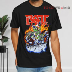 Vintage Ratt Attack Patrol 1985 Black T shirt