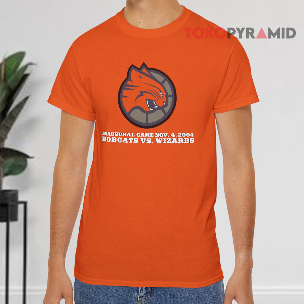 Vintage Reebok 2004 Charlotte Bobcats Inaugural Game Orange T shirt Vintage Reebok 2004 Charlotte Bobcats Inaugural Game Orange T shirt