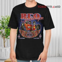 Vintage Reo Speedwagon Logo Band Black T shirt