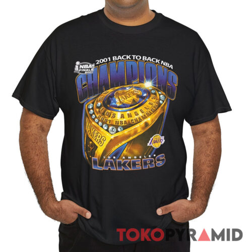 Vintage Ring Lakers 2001 Back To Back NBA Champions Shirt