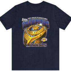 Vintage Ring Lakers 2001 Back To Back NBA Champions Tee 5 Vintage Ring Lakers 2001 Back To Back NBA Champions Tee