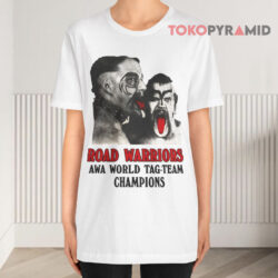 Vintage Road Warriors Awa World Tag team Champions White T shirt